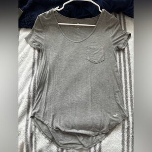 Hollister Heather Gray Short Sleeve Tee